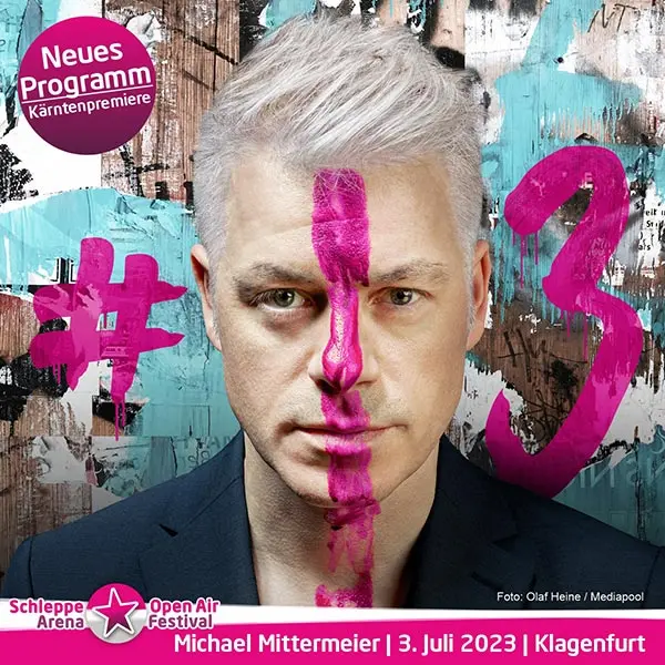 Kabarett Michael Mittermeier mit seinem neuen Programm #13 live beim Schleppe Arena Open Air Festival in Klagenfurt am 3. Juli 2023